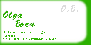 olga born business card